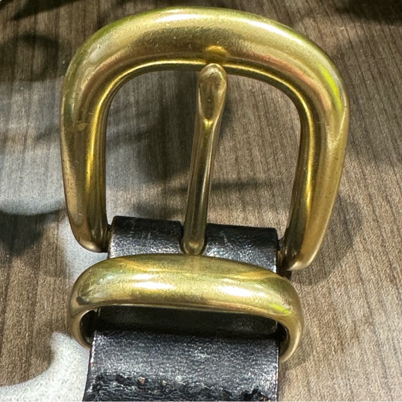 COACH Vintage 5922 Black Braided Leather Belt With Solid Brass Hardware - Picture 4 of 6